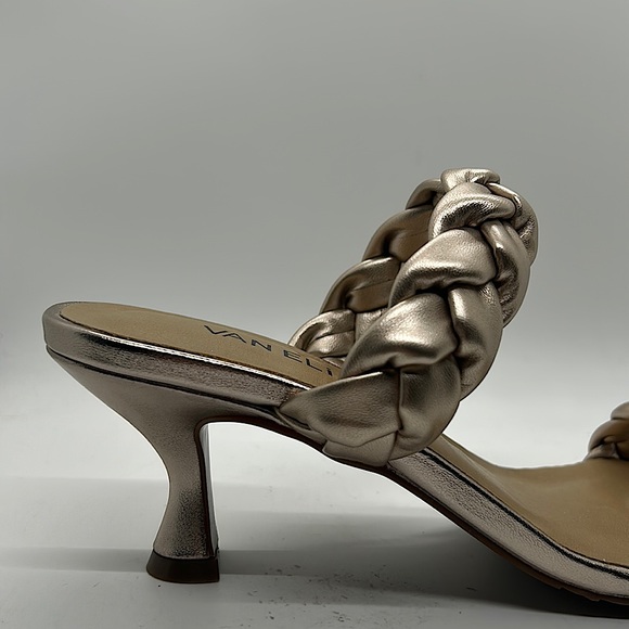 Vaneli NIB Shell Super Mercury Braided Open Toe Heels Sandals Shoes **Size 9.5** - Picture 7 of 8